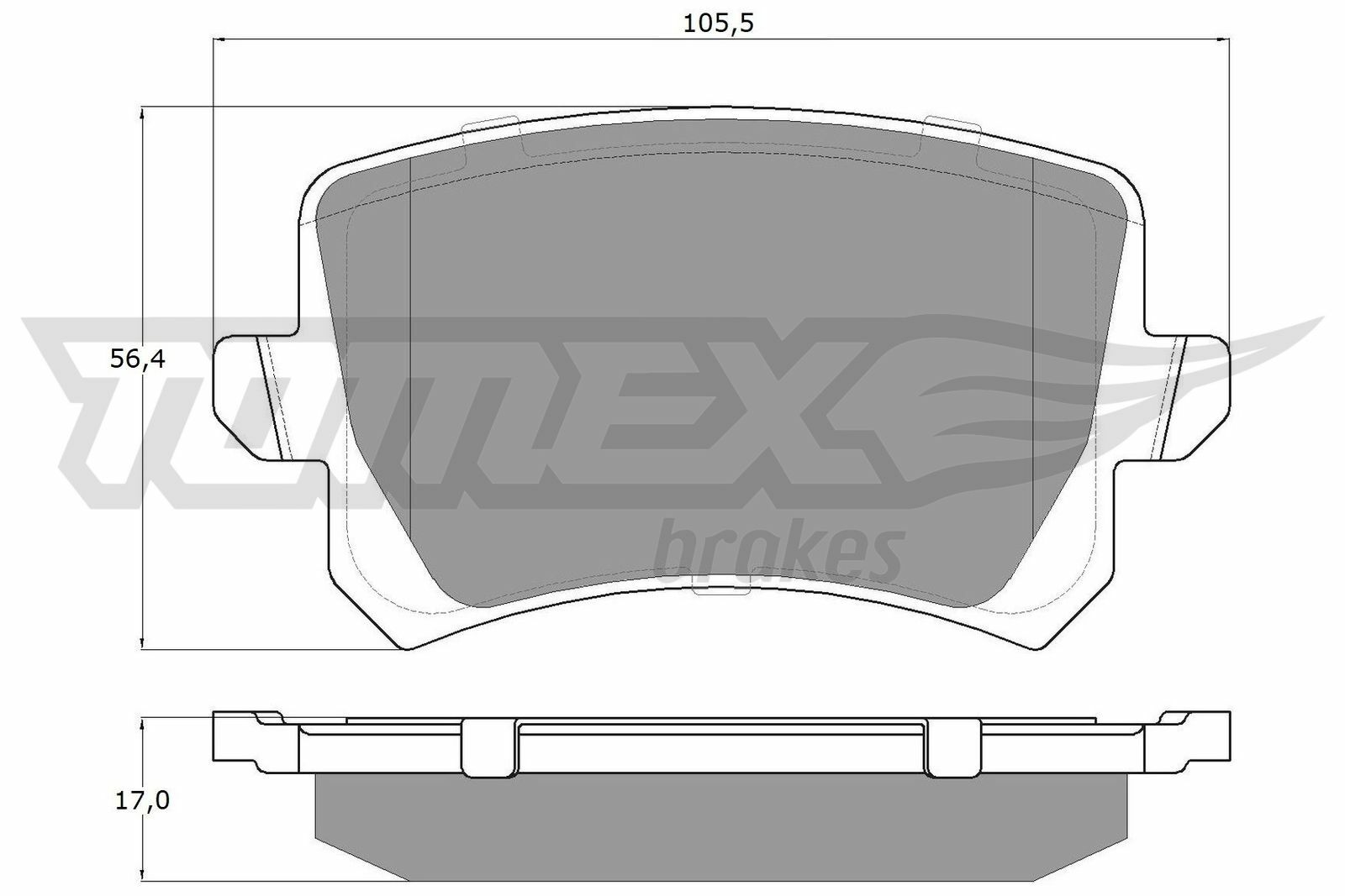 Sada brzdových destiček, kotoučová brzda TOMEX Brakes